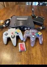 Nintendo 64 N64 OEM Console - Complete Bundle w/2 Controllers Tested