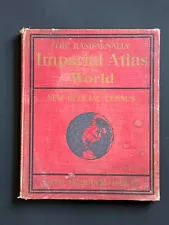 VINTAGE Rand McNally Imperial World Atlas 1909 ANTIQUE Maps