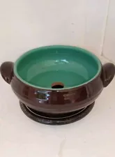 Bonsai pot 5" In By 2" Tall, With Tray "Upcycle Bowl "