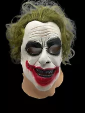 Marvel Comics S08 Latex Joker Mask With Hair Halloween