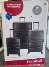 American Tourister Tranquil 3-piece Hardside Luggage Set Black - Used