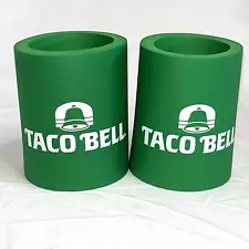 New ListingTaco Bell Can Cooler Sleeve Lot Of 2 Hot N Now Green Fast Food Advertising