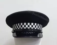 UK/ British Police officer Cap / Hat ( Black Wool/Melton Top)