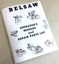 Foley Belsaw Planer Molder Saw Model 910 Operator Owner Repair Parts List Manual