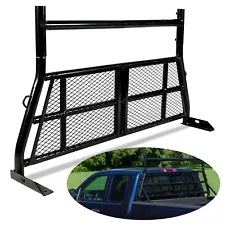 Adjustable Steel Headache Rack For Pick-up Truck Black Powder Coated Finish