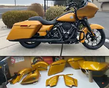 ð¥OEM 15-22 Harley Touring Road Glide Fairing Body Paint Set Prospect Goldð¥