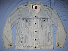 Levi Strauss Signature Mens XL Blue Denim Trucker's Jacket