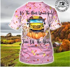 SCHOOL BUS IT IS THE MOST WONDERFUL 3D T-SHIRT Christmas Gift Halloween Gift