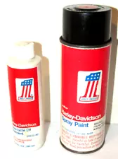 VTG HARLEY-DAVIDSON AMF SPRAY PAINT CAN! ITALIAN RED ACRYLIC LACQUER! +OIL TREAT