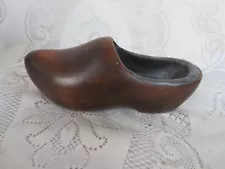 Vintage Wooden Shoe w/ Metal Lining Trinket Box