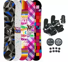 LTD Various Symbolic Womens Snowboard and Bindings Package Girl Kid +burton dcal