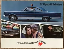 PLYMOUTH BELVEDERE RANGE USA Car Sales Brochure 1967 #81-505-7023 9/66 GTX ++