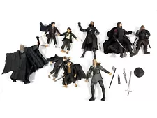 Lot Of 9 Lord of the Rings Hobbit Action Figures Weapons Cloaks More