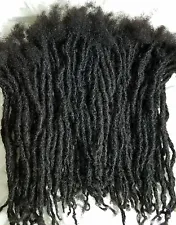 100% Nonprocess Human Hair handmade Dreadlocks 80 pieces stretch 10'' black 1B