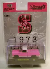 1973 '73 CHEVY CHEYENNE 10 PICKUP TRUCK PINK #6 DIECASTZ M2 MACHINES 2022