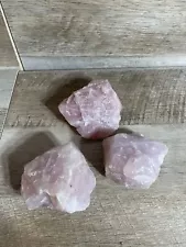 Rose Quartz Natural Rough Specimen 3.6 Pounds 3 Large Pieces