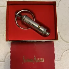 Silver Rape "Bobby" Whistle NEIMAN MARCUS Dallas 1995 SHRILL Keychain Fob