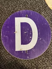 Railroad Switch Stand Target Derail “D” Sign 18”