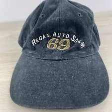 Regan Auto Sales Hat 1969 Regan Black Hat Cap Black Adjustable Hat Adult Fit Hat