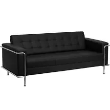 Flash Furniture Lesley Contemporary Leather Sofas With Encasing Frame