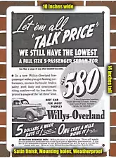 Metal Sign - 1939 Willys-Overland Sedan 2- 10x14 inches