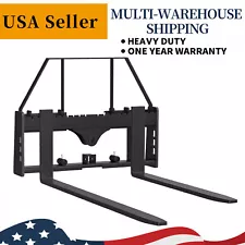 45" Pallet Fork Frame 2500LBS W/ 42" Fork Blades for Loaders Tractors Skid Steer