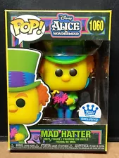 Funko POP Disney Alice in Wonderland 1060 Shop Exclusive Mad Hatter Blacklight