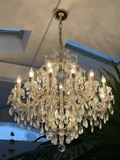 Kurt Faustig Strass Swarovski Crystal & Brass Chandelier - 42000.26 - Amazing