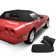 For 1986-1993 Chevy C4 Corvette #COR86989 Black Convertible Soft Top w/ Window