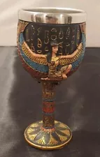 Ancient Egyptian Winged Goddess Isis Wine Goblet Cup