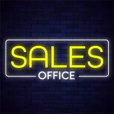 Sales Office Sign for Business Displays | Advertisement Lighted Art Decor | LED