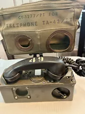 U.S. Military Field Phone TA-312/PT (missing model number plate) USA 1950's era