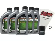 Genuine 2012-2022 Kawasaki Ninja ZX-14R ZX1400 Full Synthetic Oil Change Kit