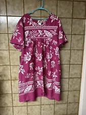 CW Classics Plus Size Knee Length Tropical Boho Summer Dress Hawaiian Floral 3xL