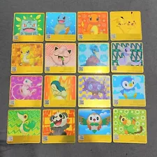 OREO x POKEMON Gold Foil Photo Card Complete Set of 16 Pcs