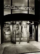 1932 Vintage GRAND HOTEL Entry Art Deco Design Architecture CLARENCE BULL Photo