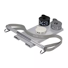 x3 bar home gym system - Plate, Bar, four bands - white, light grey, grey, black