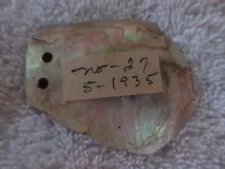 VERY NICE OLD CALIFORNIA ABALONE SHELL BEAD WITH DOCS--NR!