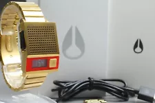 *NEAR MINT Box/Papers* Nixon A1266-502 Dork Too Red Gold Quartz Men's Watch