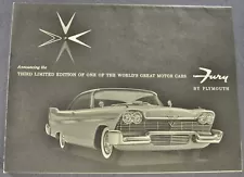 1958 Plymouth Fury Brochure Folder Golden Commando Hardtop Nice Original 58