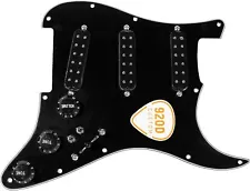 920D Fiesta Polyphonics BLACK Loaded Pickguard 7-Way/2-Toggle for Fender Strat