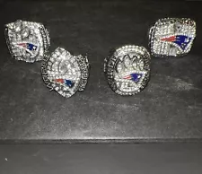 Lot Of New England Patriots Football Super Bowl Winning Replica Rings TOM BRADY