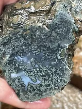 Oregon Moss Agate lapidary 3 Lbs 7 Oz Rough Faced