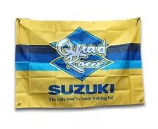 Retro Motocross Enduro VMX Banner Flag Sign - Suzuki Quadracer Quadzilla LT500R