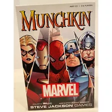 Marvel Munchkin Card Game, Steve Jackson, Super Heroes, Spiderman Ironman Thor,