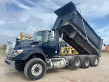 2015 International 7600 16' Barrel Bed 19 CY Drop Axel 13 Spd Dump Truck bidadoo