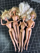 4 OLD Barbie Dolls Nude