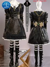 Game Alice: Madness Returns Black Alice Steamdress Cosplay Halloween Costume Set