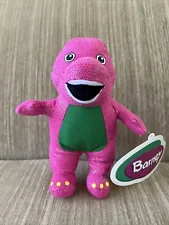 NEW 2022 Barney The Dinosaur 7" Toy Factory Sparkly Purple Stuffed Animal Plush