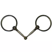 Jeremiah Watt Productions JWP Blued O Ring Sweet Iron Smooth Snaffle Bit 4-218